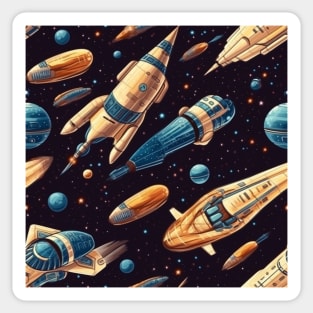 Spaceship Pattern Sticker